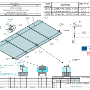 CONJ CLAMP CENTRAL CHAPA ACANALADA