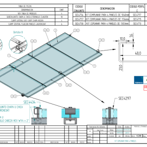 CONJ CLAMP LATERAL CHAPA ACANALADA