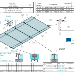 CONJ CLAMP CENTRAL CHAPA TRAPEZOIDAL