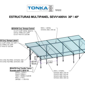 CONJ PATA ESTRUCT MULTIPANEL SEVV1400V4 30GR GIC
