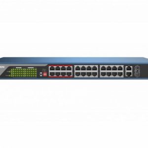 Switch PoE no gestionado de 24 puertos Fast Ethernet